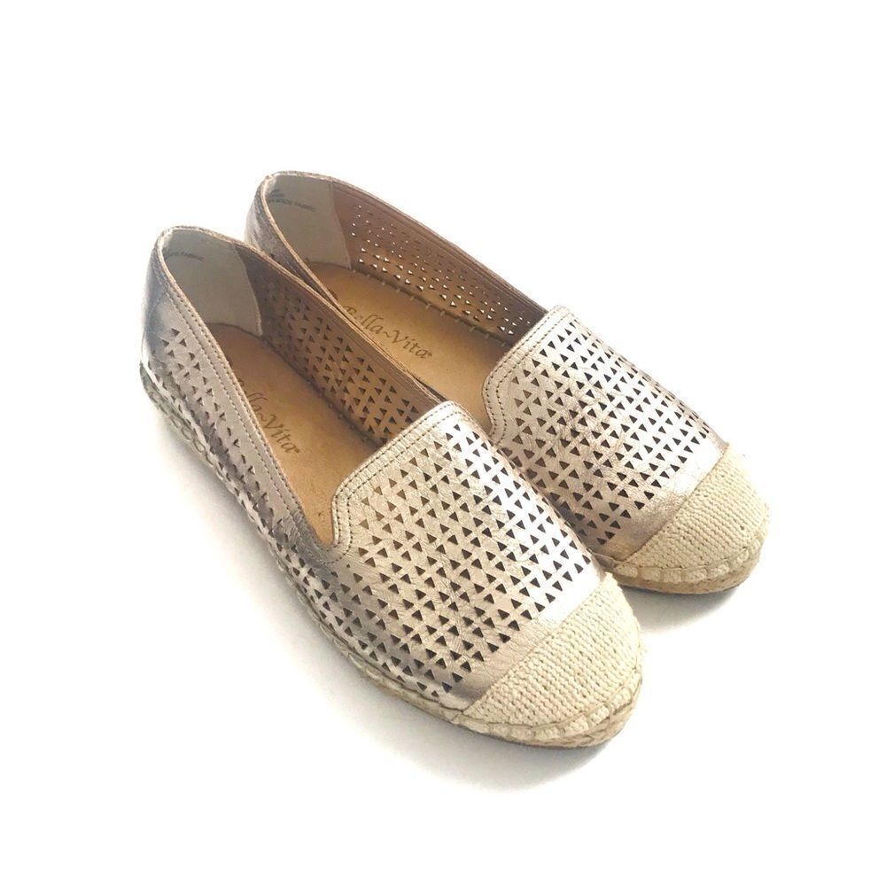 Bella Vita Metallic Gold Espadrilles